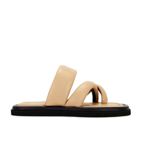 Helsa Puffy Slide in Tan | USED - Picture 1 of 7